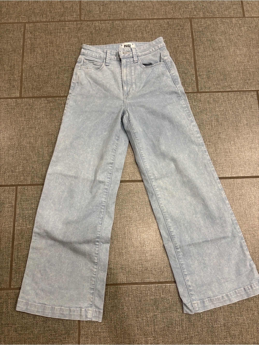 Paige Genesee Hannah Wash Crop Wide Leg Jeans